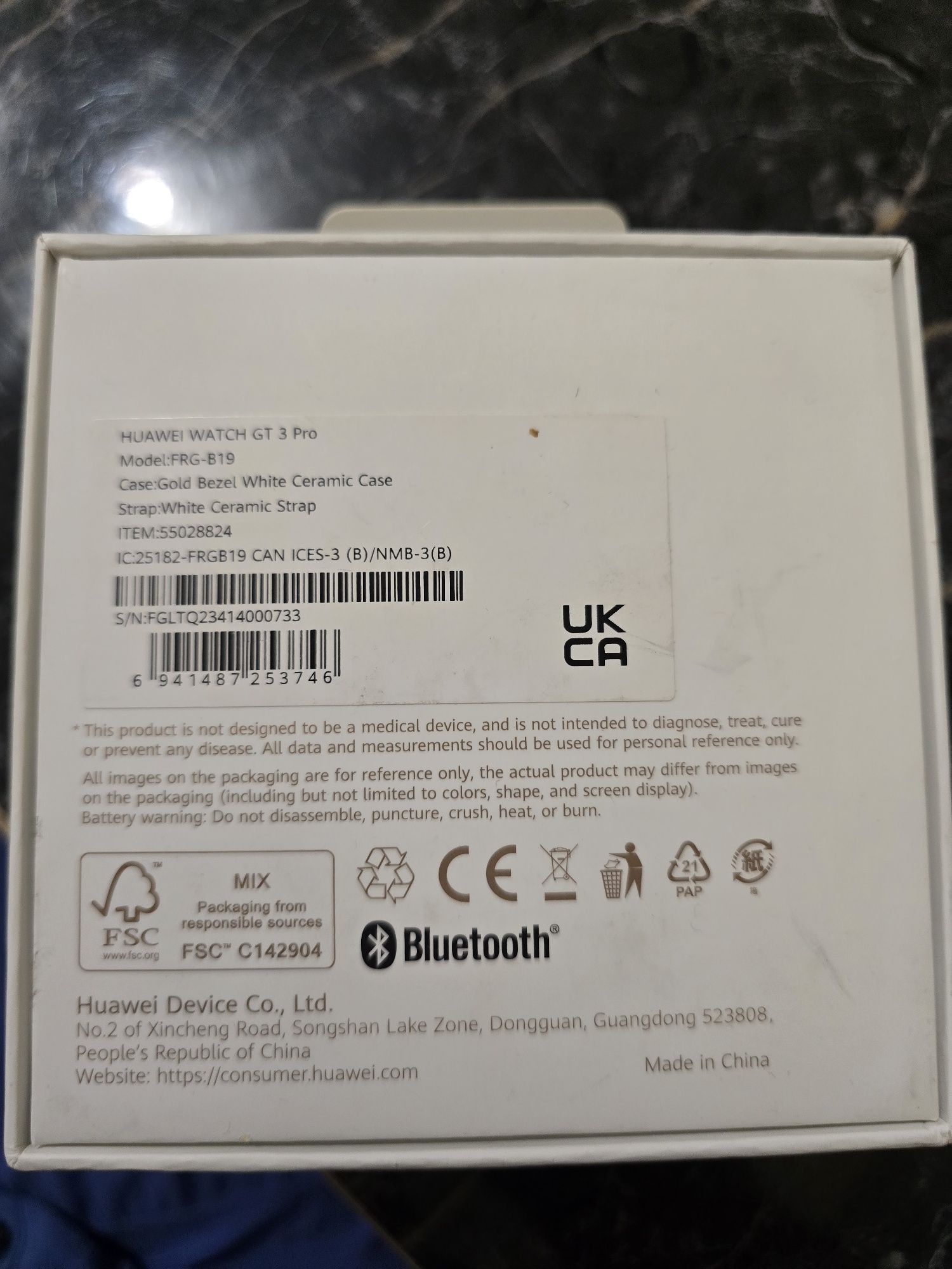 Часовник Huawei watch gt 3 pro ceramic