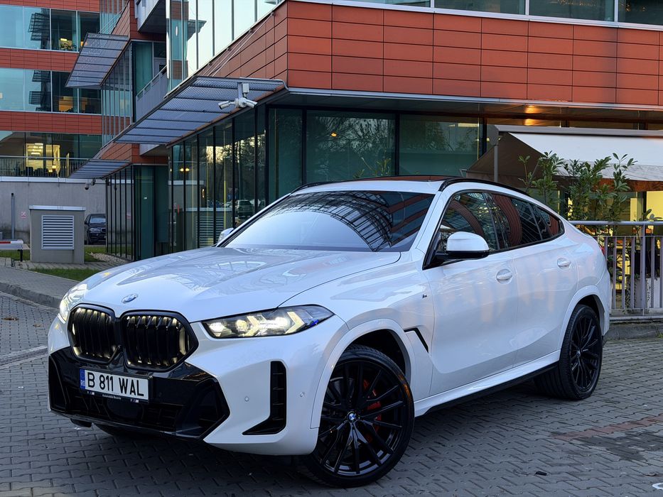 Bmw X6 M Sport Pro 2024 28.000 KM 3.0d MHEV 298Cp Xdrive Alb Perlat