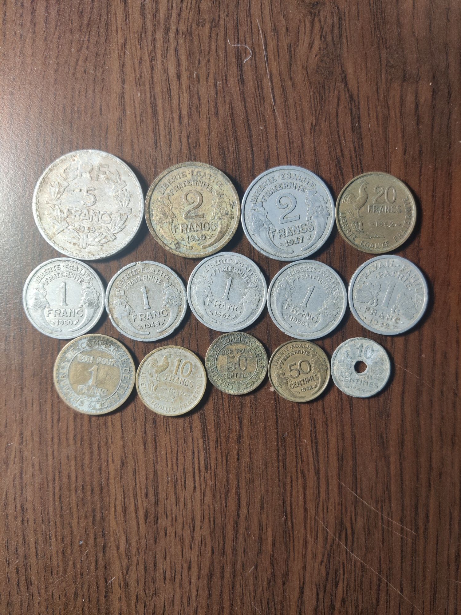 Lot de monede Francez 1922-1957