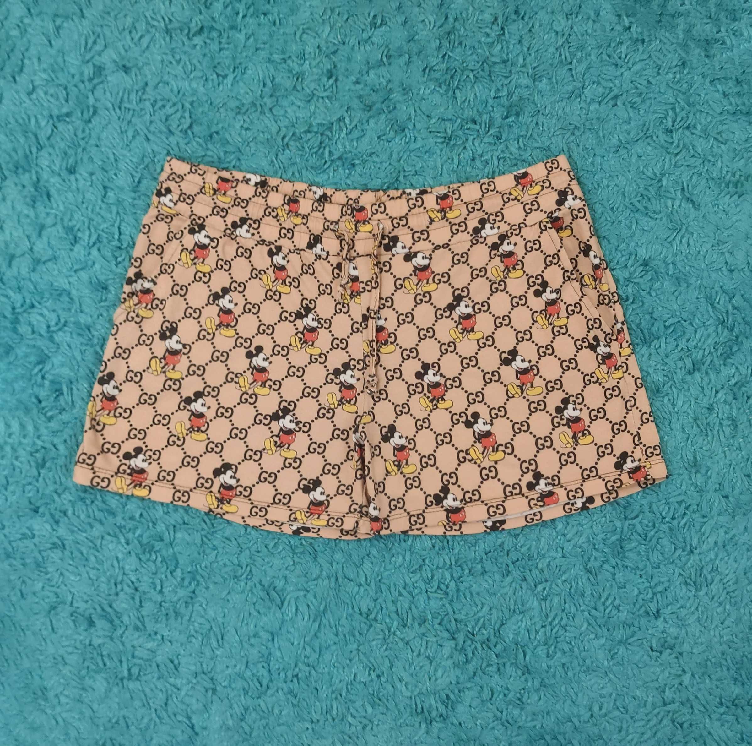 Pantaloni scurti spijama stil Gucci