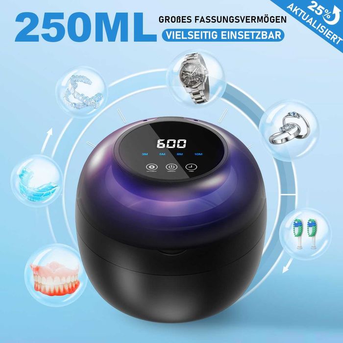 Aparat de Curățare cu Ultrasunete 50kHz,pentru Monede, Bijuterii, etc