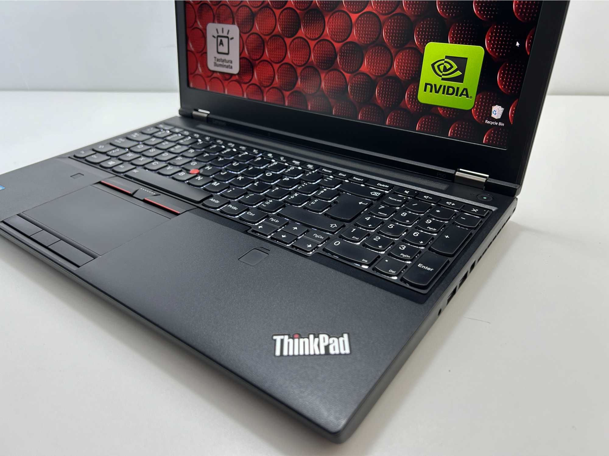 Laptop Lenovo workstation P50 i7 512SSD nVidiaQuadro LIKENEW 64 GB RAM