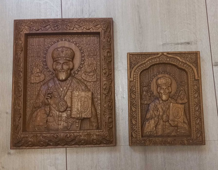 Икони на Свети Николай Чудотворец-Машинна дърворезба
