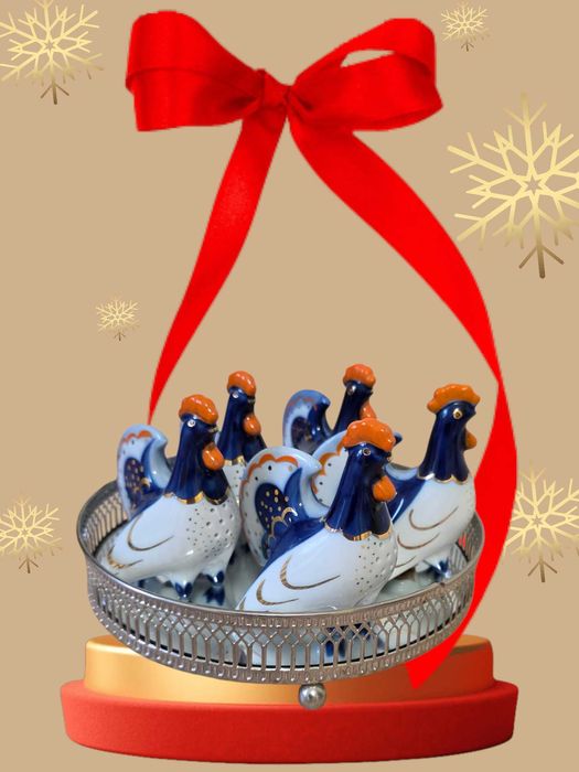 Руски порцелан ЛФЗ, солница, пиперник