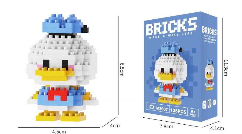 Set lego figurine animate, diferite personaje din desene, 130+ piese