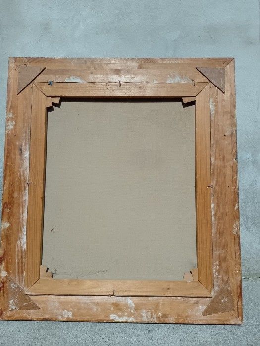 Tablou Ulei pe pânză peisaj montan,o lucrare foarte veche semnata de