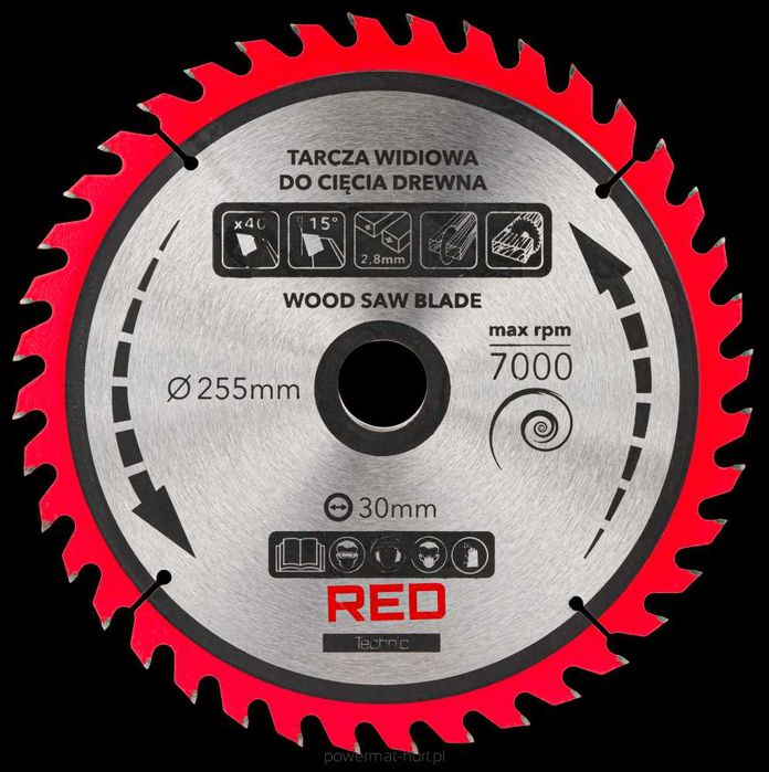 Set 5 discuri panze fierastrau circular lemn 255mm 30mm (RTZTWD0082)