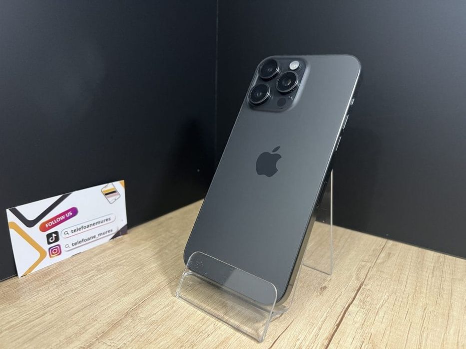 Iphone 15 Pro Max 256Gb Black Titanium 3 ani garanție, Telefoane Mureș