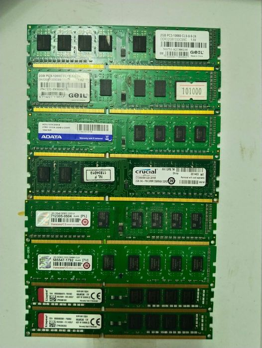 ОЗУ разных объема памяти
