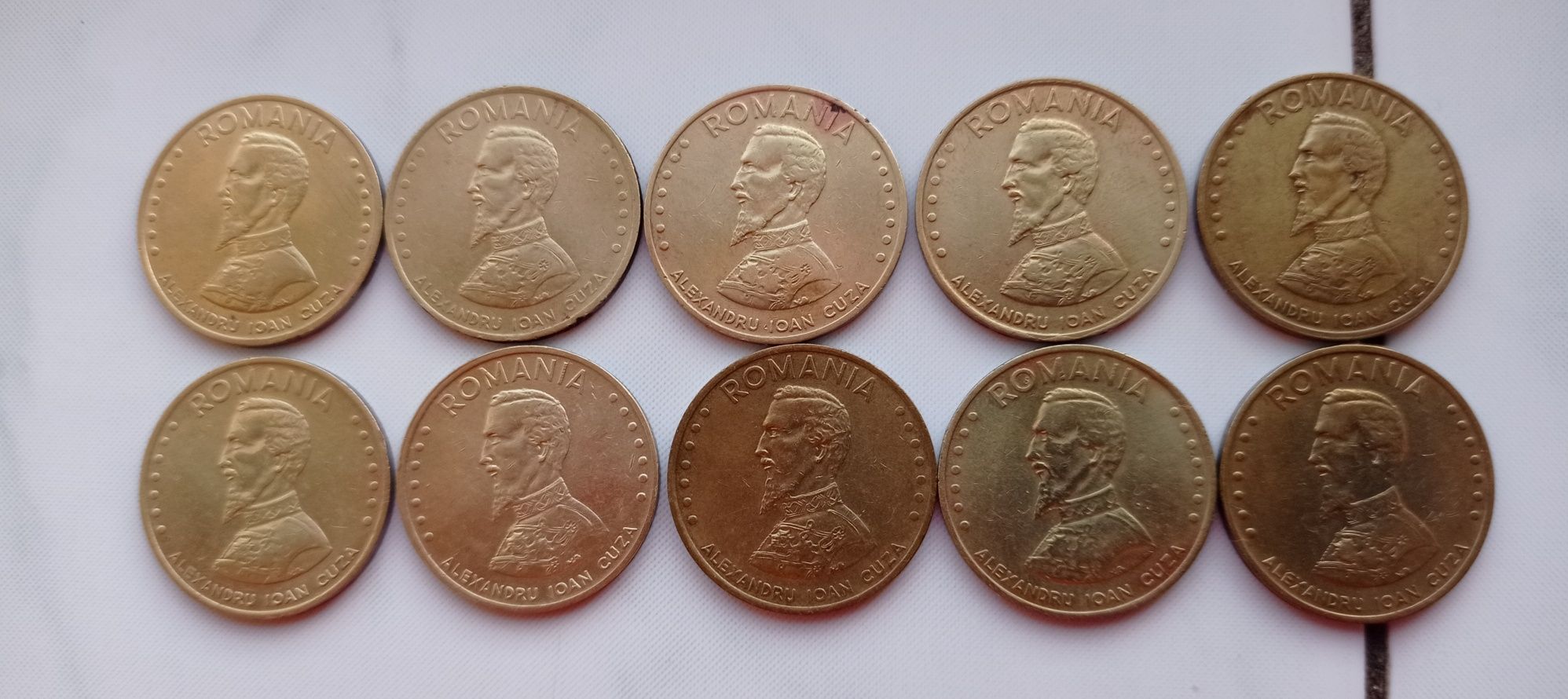 Vând lot 10 monede de 50 lei 1991 Alexandru Ioan Cuza