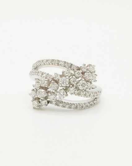 Пръстен с естествени диаманти 0,80 cts Recarlo