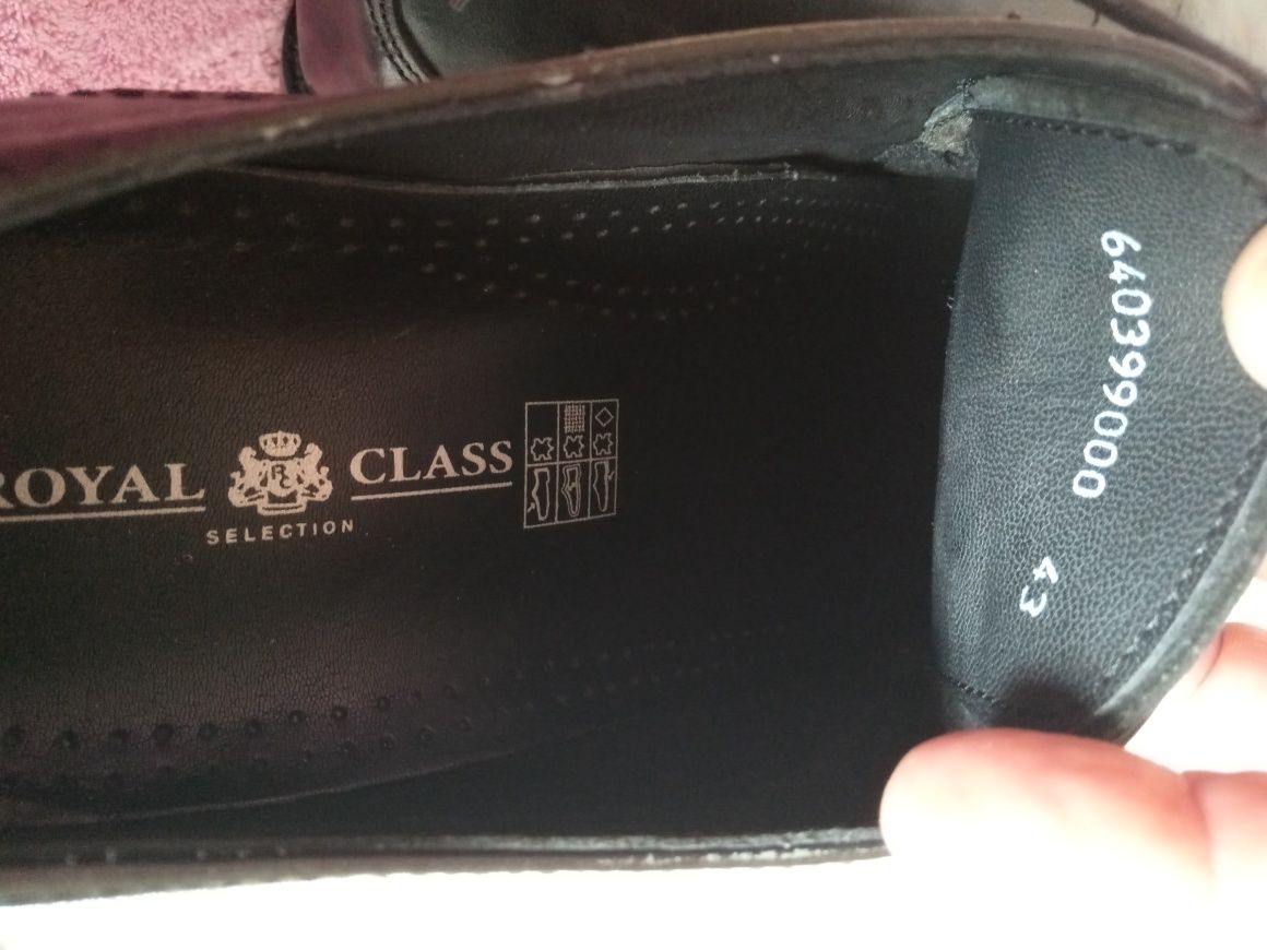 Pantofi noi piele naturală integral Royal Class mărimea 43
