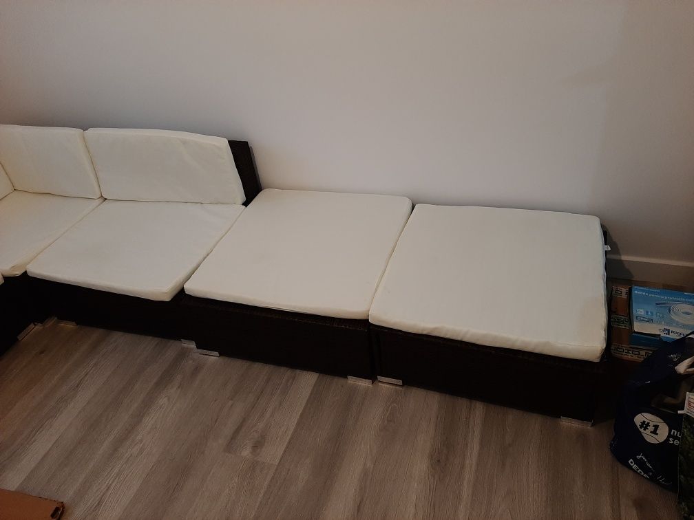 Set mobilier gradina cu perne ratan canapea exterior