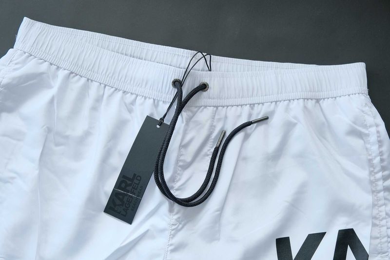 Промо KARL LAGERFELD-М/L/XL/XXL-бели мъжки бански-къси панталони