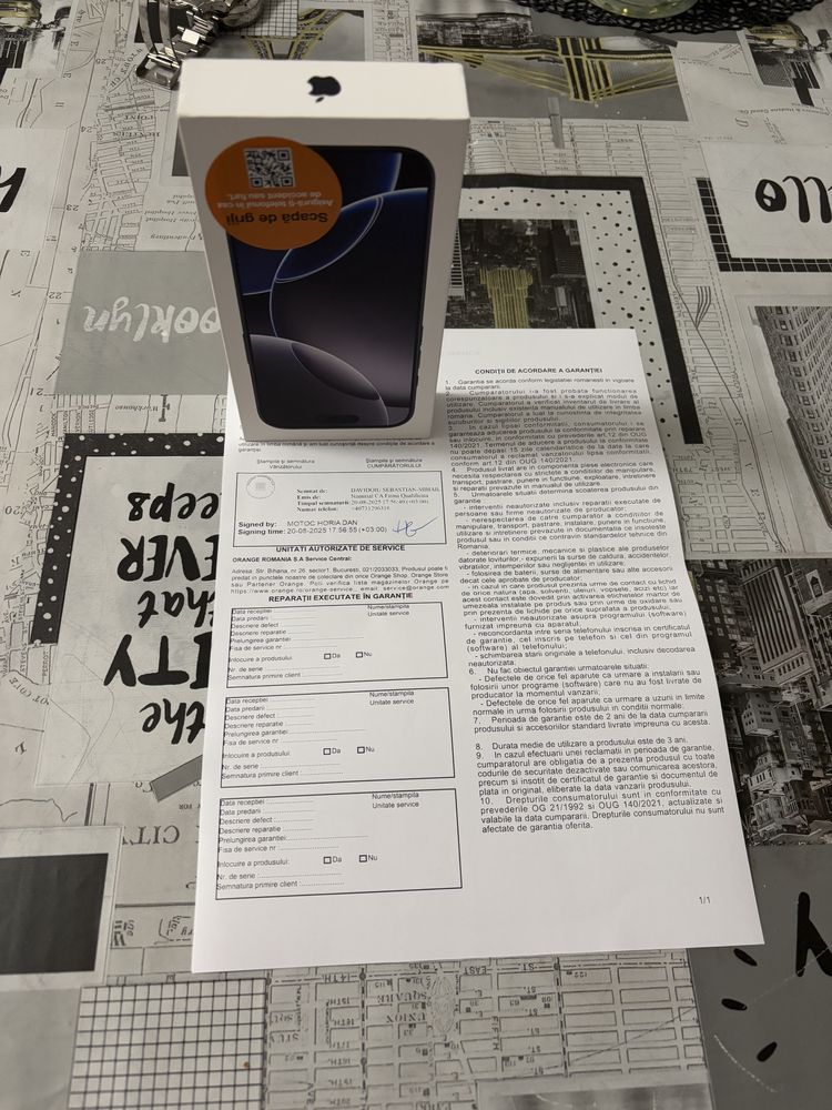 Vand iphone 16 pro ,Nou sigilat ,2 ani garantie ,factura,black titan