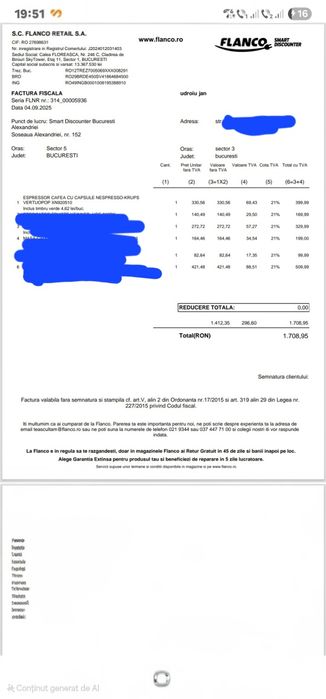 Expresor cafea NESPRESSO