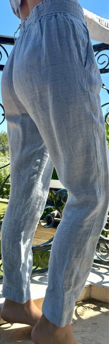 Светло син дамски ленен костюм Tommy Hilfiger