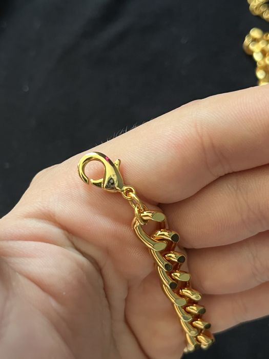 Lant Chanel Gold cu Pietre si Iced Out Logo