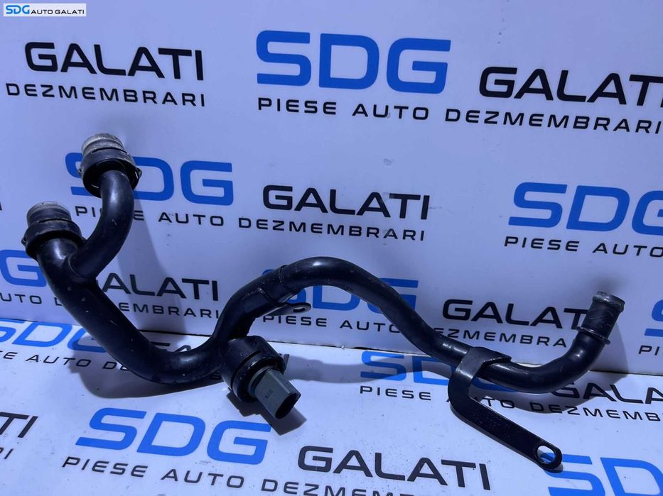Teava Conducta Apa cu Senzor Temperatura Audi A6 C6 3.0 TDI BMK BNG ASB 2005 - 2011 Cod 059121065AH [S0095]
