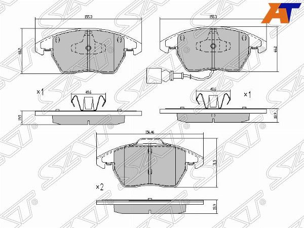 Колодки тормозные Audi A3