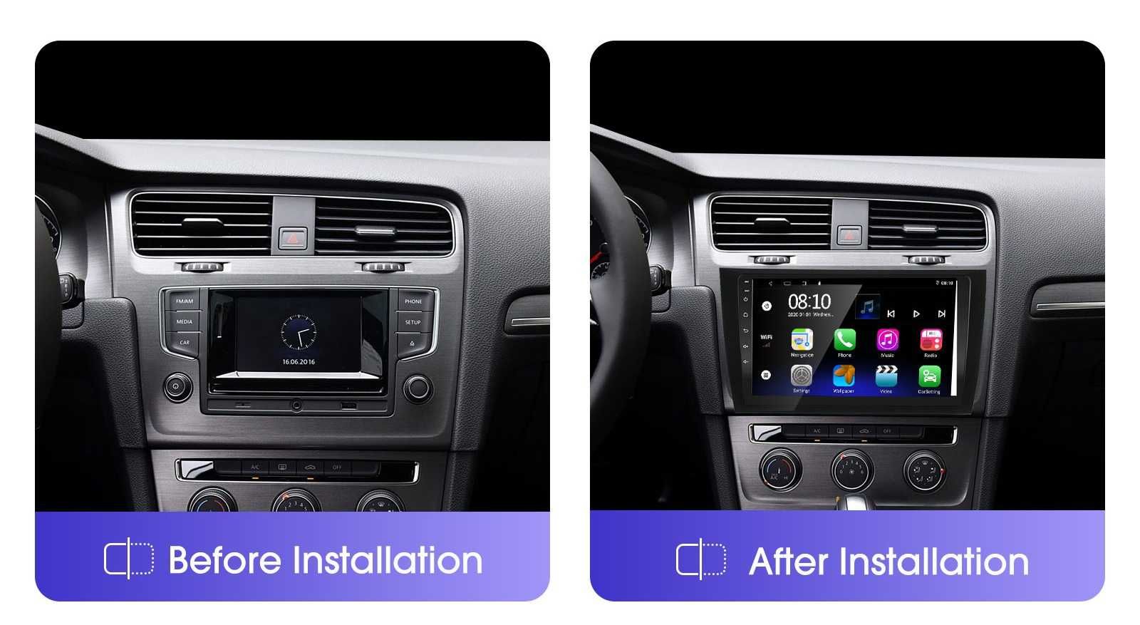 Volkswagen Golf 6 2008 - 2016  Мултимедия Навигация Android