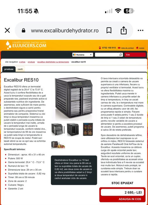 Vand aparat de uscat fructe/legume