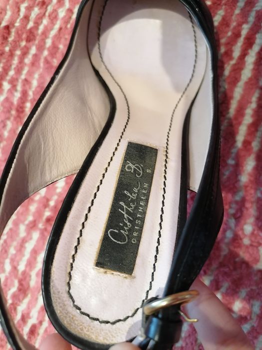 Pantofi de dama cu toc din piele Cristhelen B marime 38