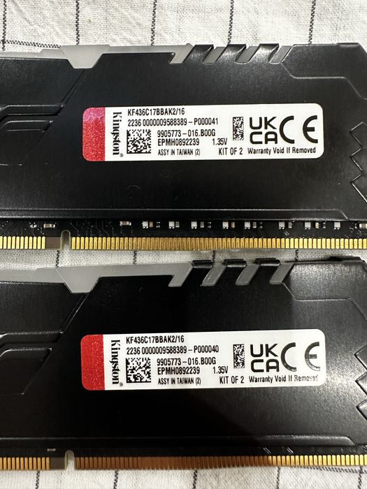 Продаю оперативную память DDR4 HyperX 16gb 2x8
