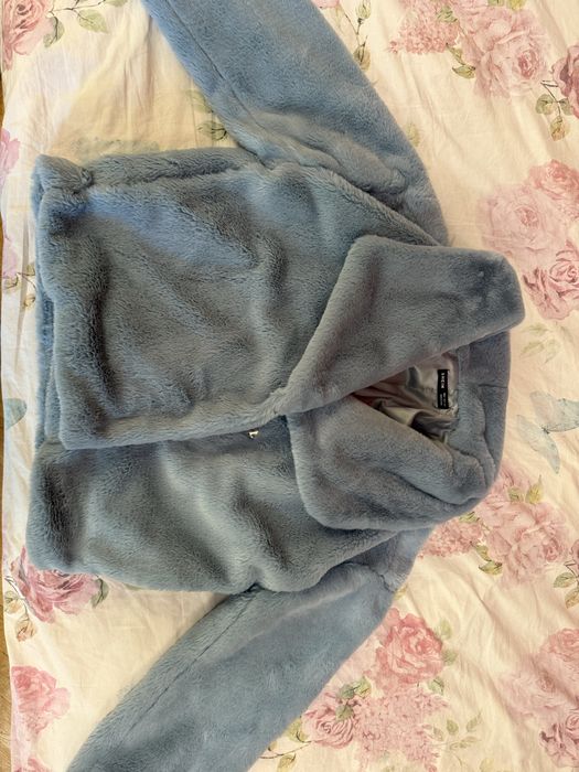 Дамско палто в синьо