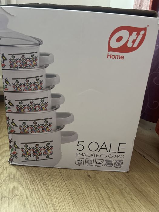 Set 5 oale cu capac emailate Noi