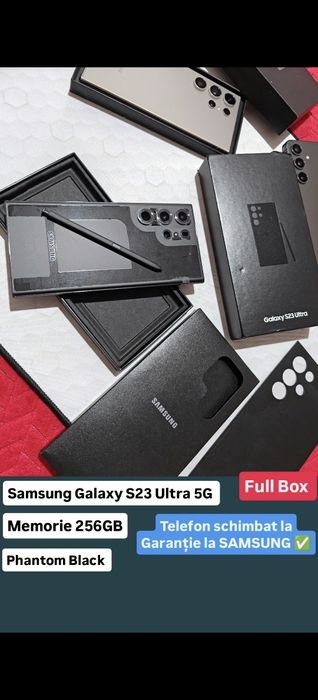 Samsung Galaxy S23 Ultra 5G (Phantom Black) 256GB Nou de la Garanție