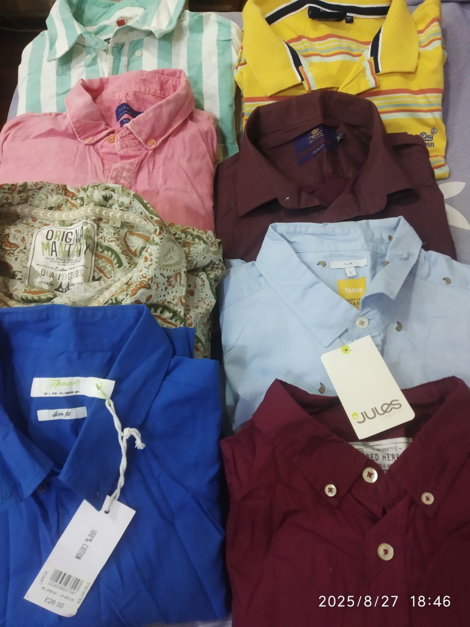 Мужские рубашки размера L, XL.