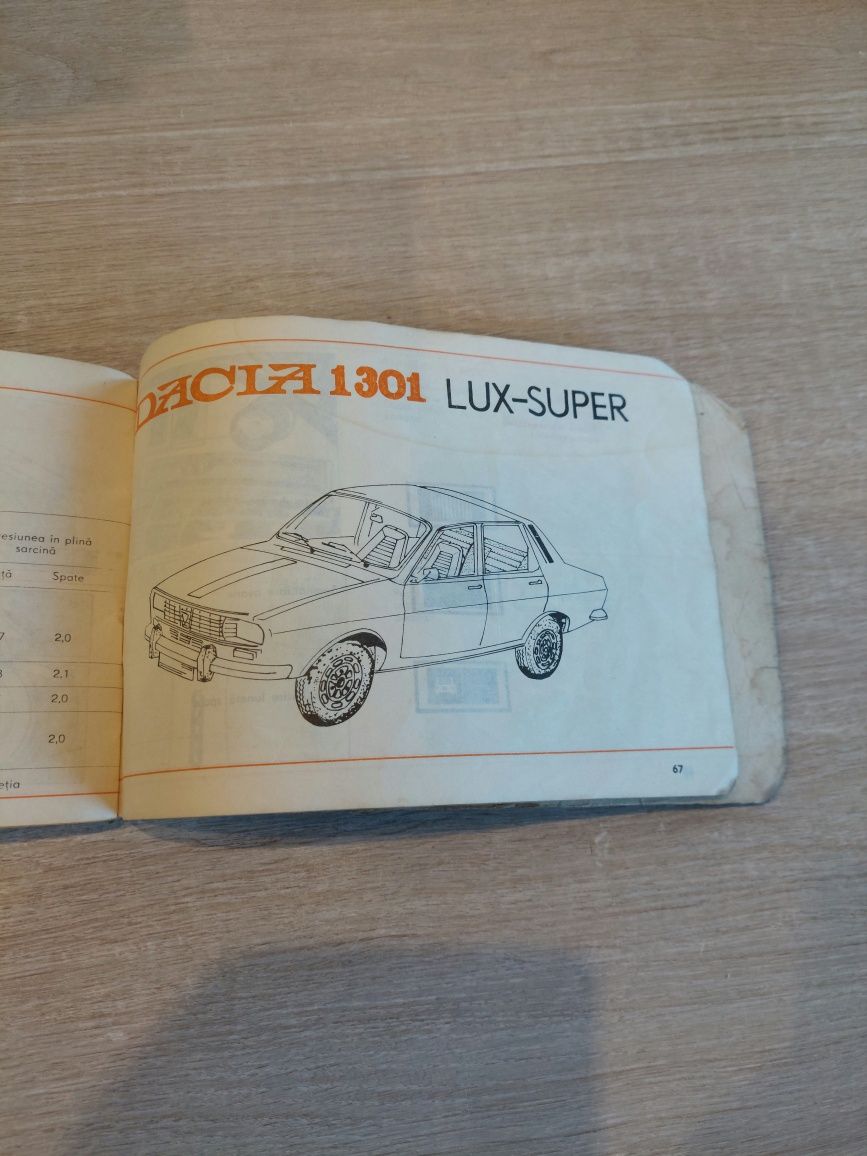 Manual conducere și întreținere Dacia 1300