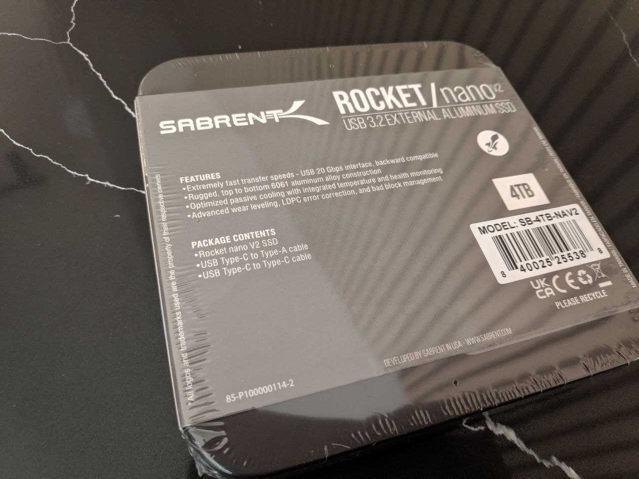 Портативный SSD Sabrent Rocket Nano 4ТБ