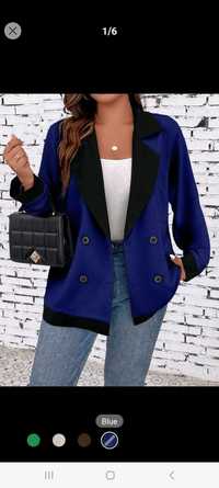 Дамско сако син цвят