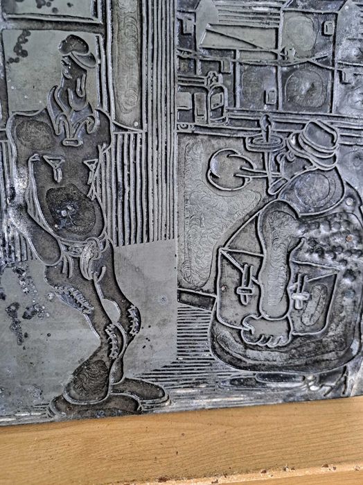 Matrițe de tipar în relief pentru o gravură sau o xilogravură