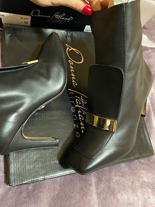 Боти кожа Donna Italiana 38. Чисто нови