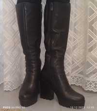 Обувь женская: сапоги зимние кожаные и нубук размер 38. Туфли 36 и 38