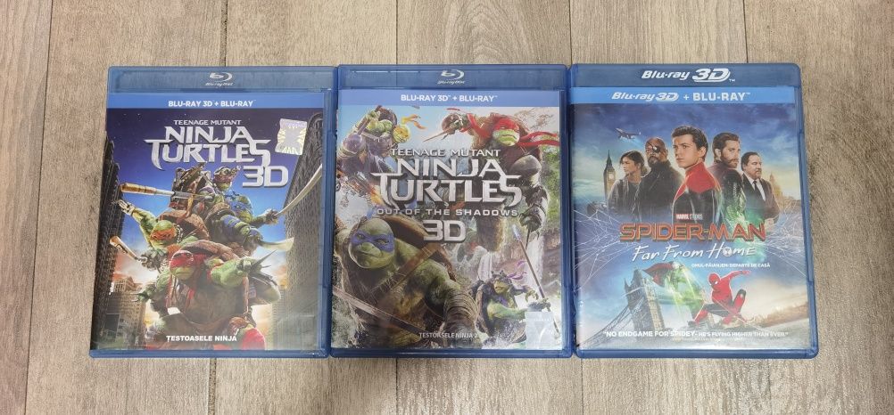 Bluray 3D Ninja Turtles-Țestoasele Ninja 1-2/Spider-man Far from home