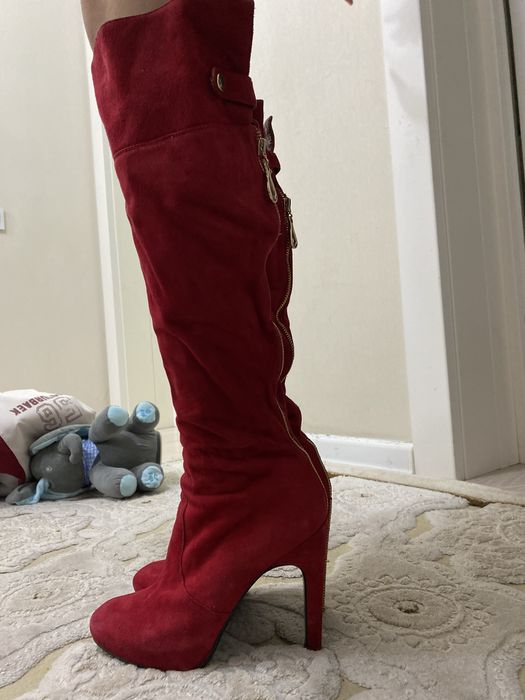 Ботфорты 36р замша