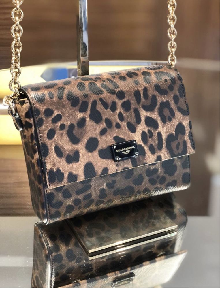 Сумка Dolce&Gabbana Pochette leopard bag