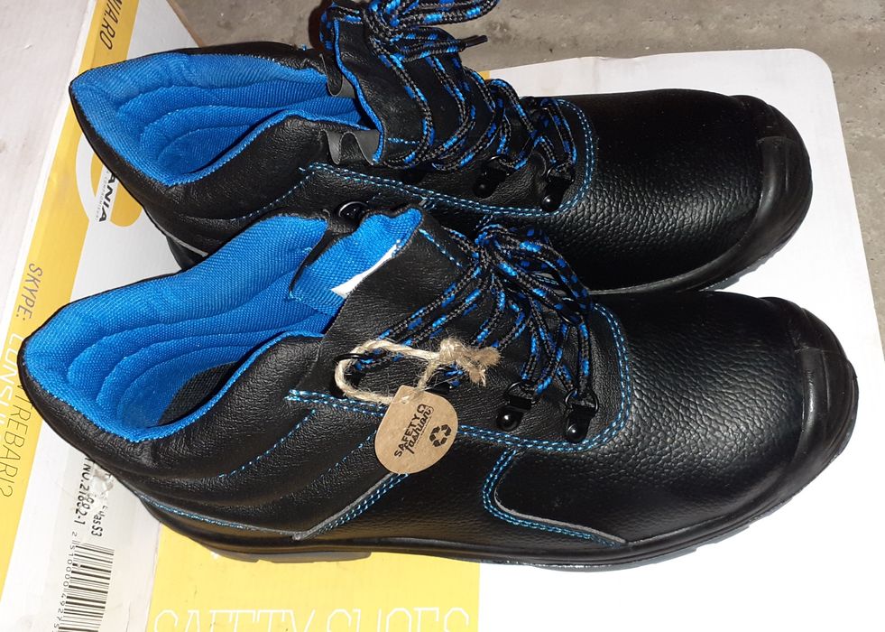 Ghete bocanci piele cu bombeu, marime 41, noi, la cutie