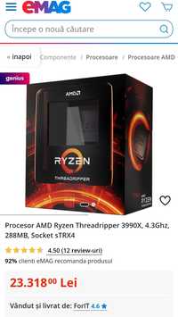 Procesor AMD Ryzen Threadripper 3990X, 4.3Ghz, 288MB, Socket sTRX4