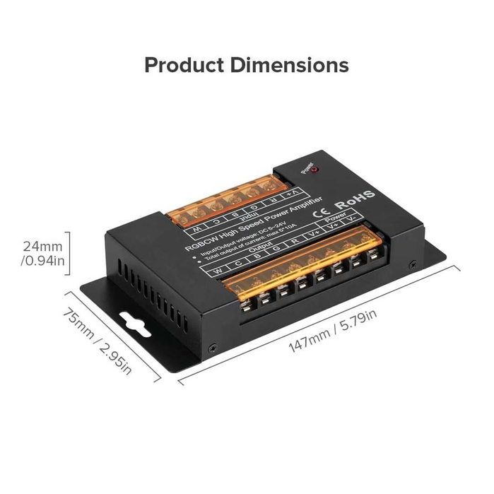 Bandă LED cu 5 canale Amplificator de semnal de mare viteză