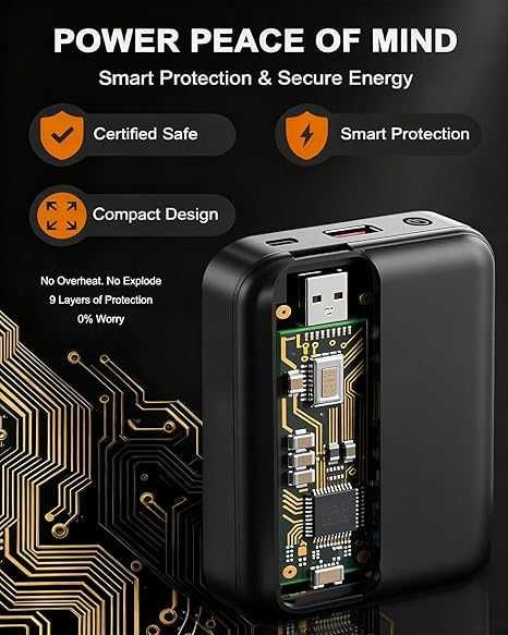 Дамска отопляема жилетка, батерия 10000 mAh, 6 зони, 3 степени, S