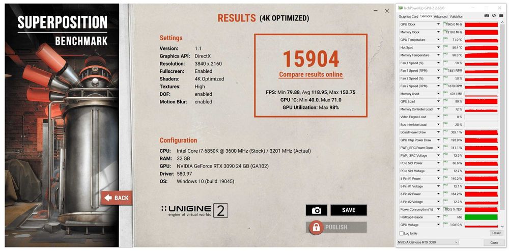 Видео карта GPU GALAX GeForce RTX 3090 SG 24GB GDDRX6 HDMI/DisplayPort