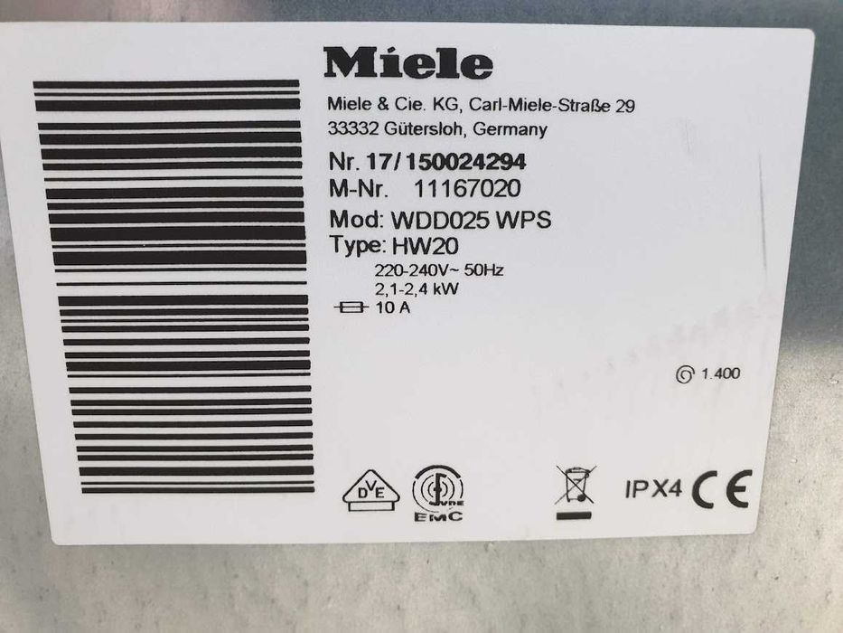 Miele W1 Serie 120 Classic Пералня Миеле 12м Гаранция