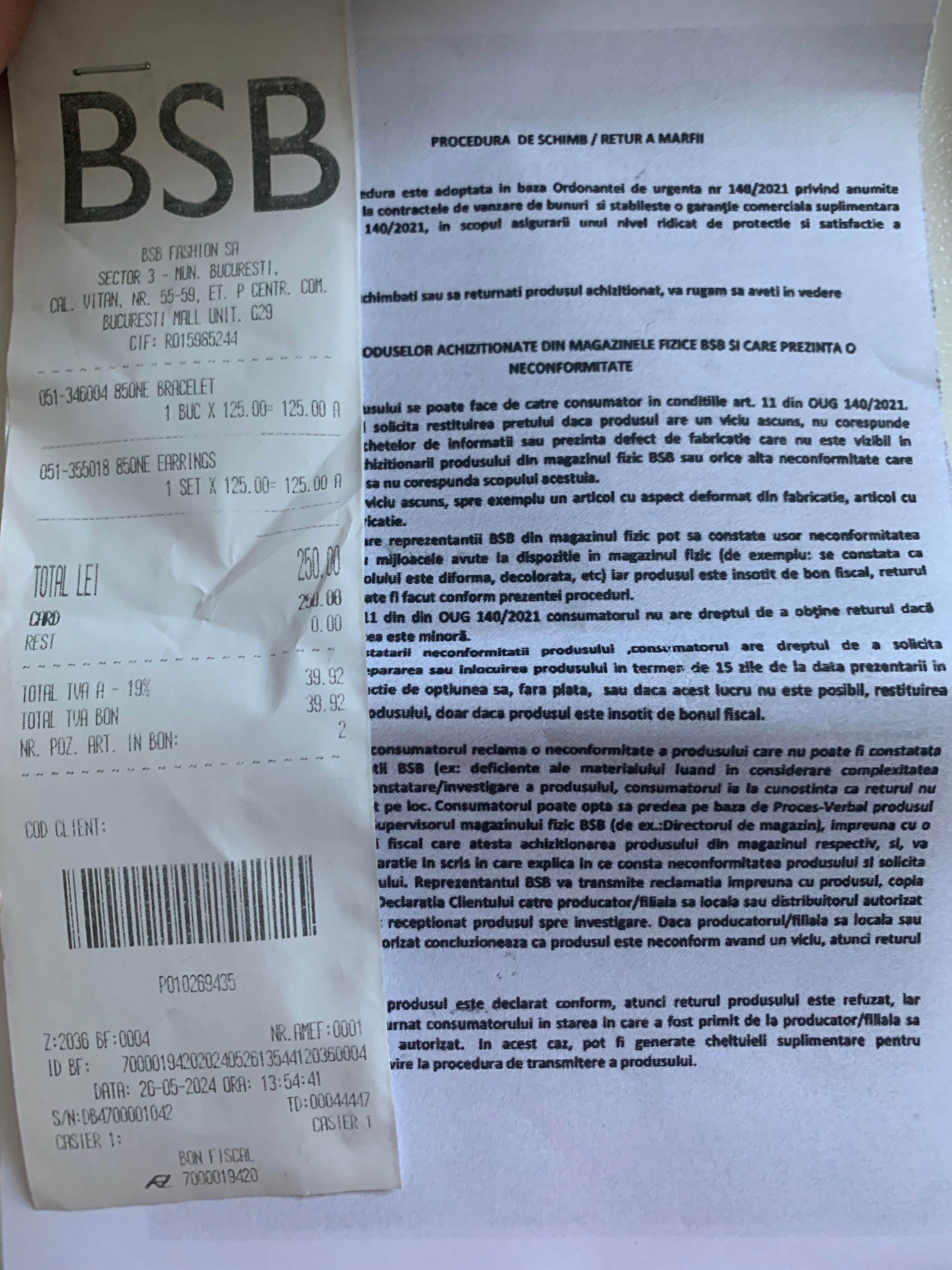 Bijuterii/accesorii BSB