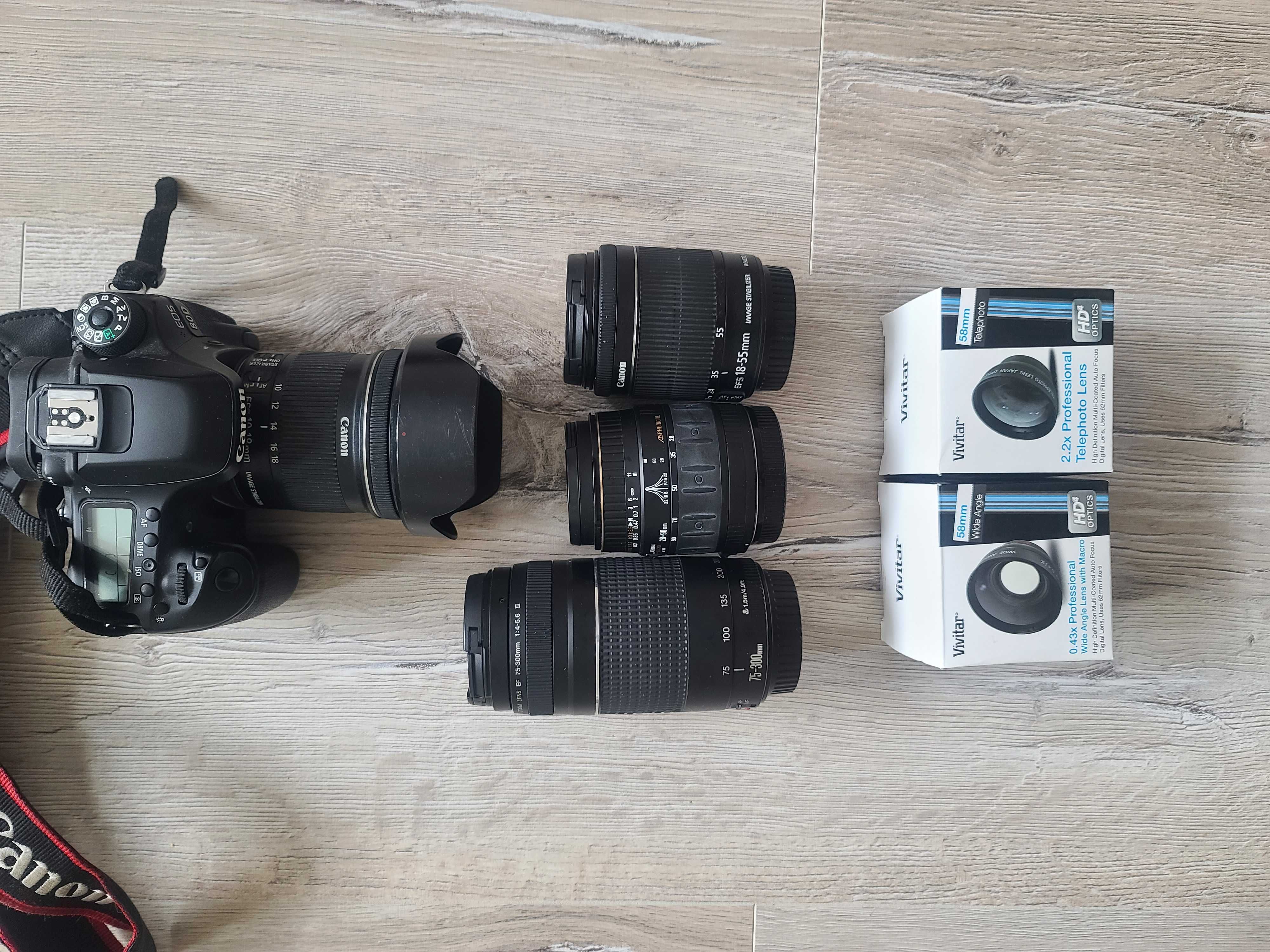 Canon 80D 6 обектива
