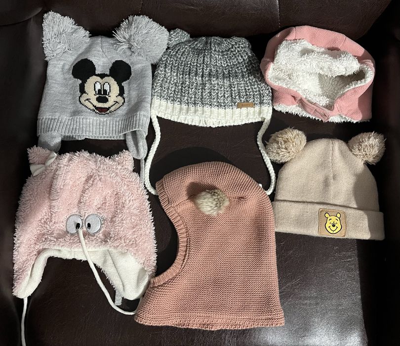 Lot caciuli de iarna 6-12 luni